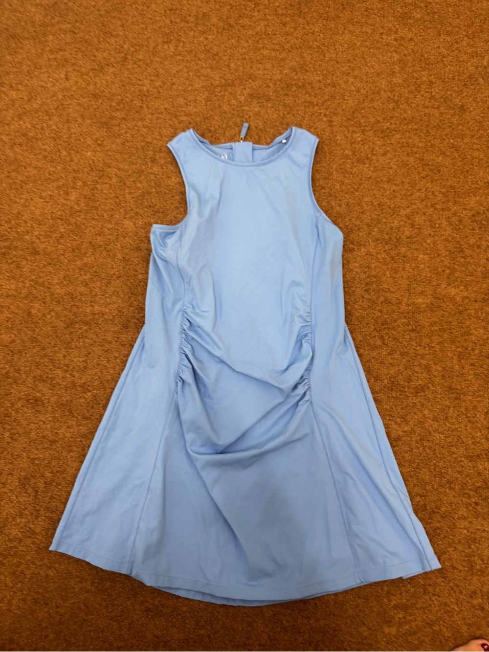 Addison Bay Sleeveless Light Blue Ruched A-Line Dress